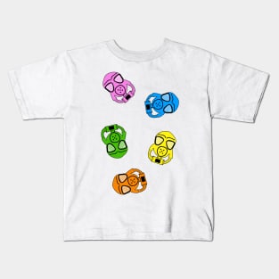 multi colored gas masks Kids T-Shirt